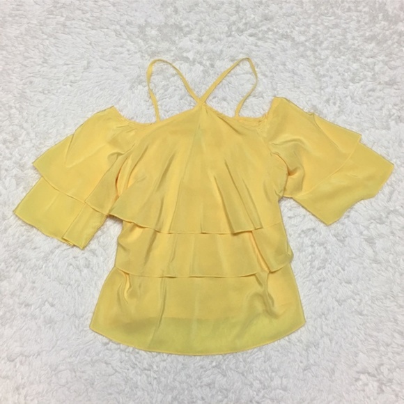 Ruffle Silk Top /New - Picture 3 of 4